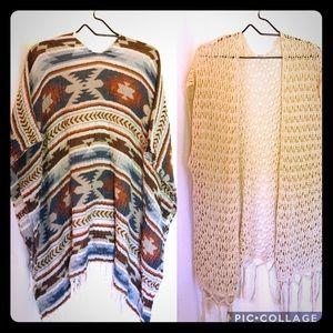 2 beautiful lightweight poncho/shawls 🥰